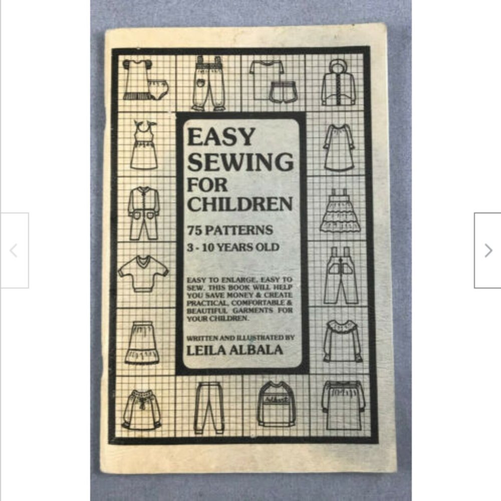 1985 Vtg Book Easy Sewing for Children 75 Patterns Leila Albala Alpel Publishing